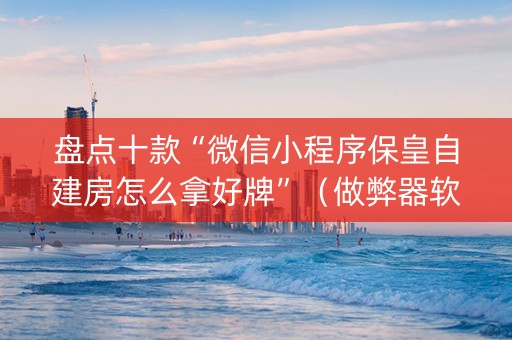 盘点十款“微信小程序保皇自建房怎么拿好牌”（做弊器软件下载)