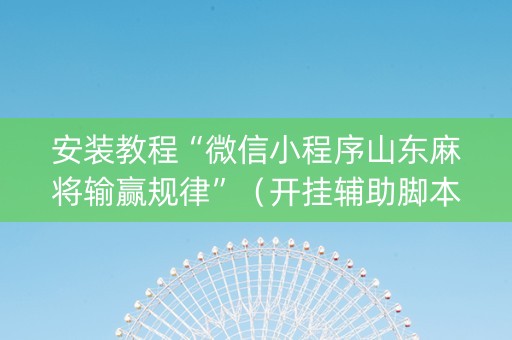 安装教程“微信小程序山东麻将输赢规律”（开挂辅助脚本)