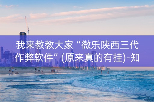 我来教教大家“微乐陕西三代作弊软件”(原来真的有挂)-知乎