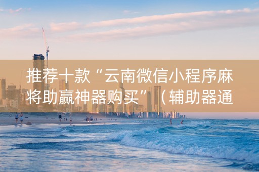 推荐十款“云南微信小程序麻将助赢神器购买”（辅助器通用版)