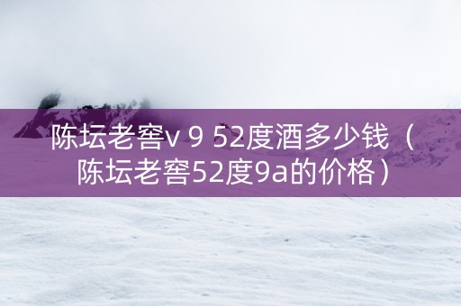 陈坛老窖v 9 52度酒多少钱（陈坛老窖52度9a的价格）