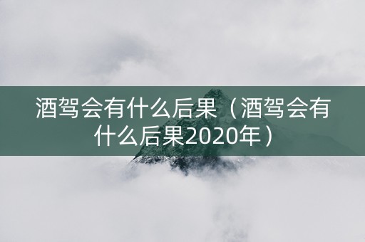 详细阅读:酒驾会有什么后果(酒驾会有什么后果2020年) 酒驾会有什么后果(酒驾会有什么后果2020年)