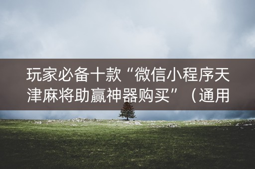 玩家必备十款“微信小程序天津麻将助赢神器购买”（通用挂软件多少钱)