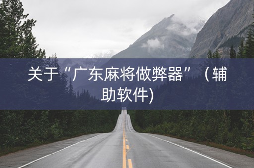 关于“广东麻将做弊器”（辅助软件)