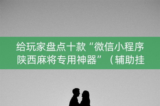给玩家盘点十款“微信小程序陕西麻将专用神器”（辅助挂发牌规律)