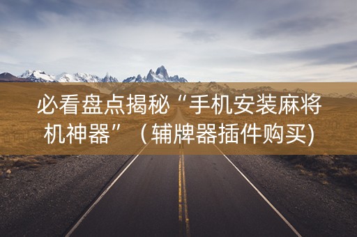 必看盘点揭秘“手机安装麻将机神器”（辅牌器插件购买)
