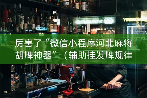 厉害了“微信小程序河北麻将胡牌神器”（辅助挂发牌规律)