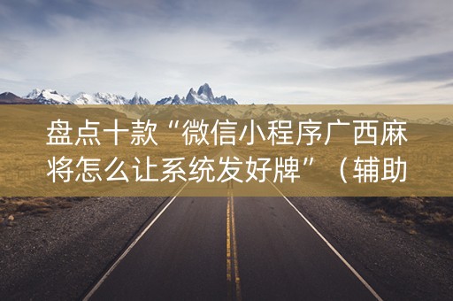 盘点十款“微信小程序广西麻将怎么让系统发好牌”（辅助器通用版)