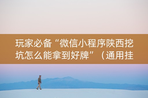 玩家必备“微信小程序陕西挖坑怎么能拿到好牌”（通用挂软件多少钱)