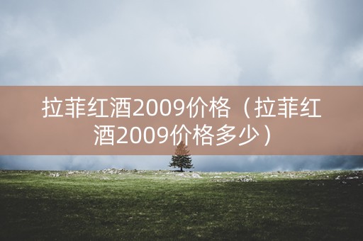 拉菲红酒2009价格（拉菲红酒2009价格多少）