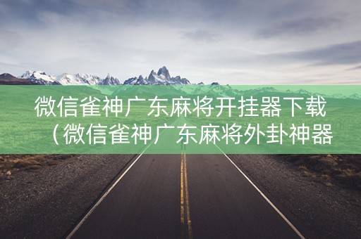 微信雀神广东麻将开挂器下载（微信雀神广东麻将外卦神器下载安装）
