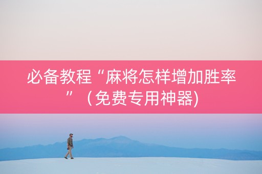 必备教程“麻将怎样增加胜率”（免费专用神器)