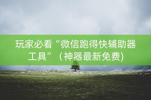 玩家必看“微信跑得快辅助器工具”（神器最新免费)