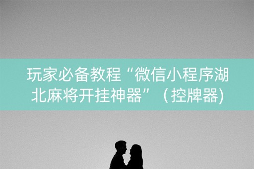 玩家必备教程“微信小程序湖北麻将开挂神器”（控牌器)