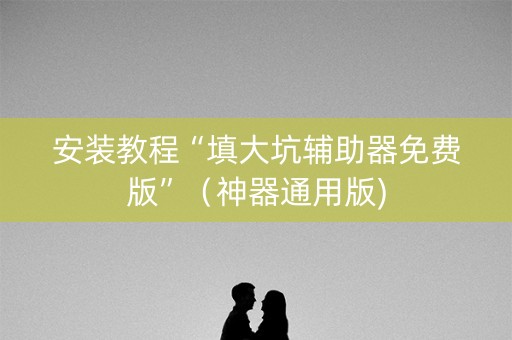 安装教程“填大坑辅助器免费版”（神器通用版)