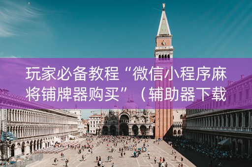 玩家必备教程“微信小程序麻将铺牌器购买”（辅助器下载)