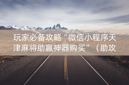 玩家必备攻略“微信小程序天津麻将助赢神器购买”（助攻神器)