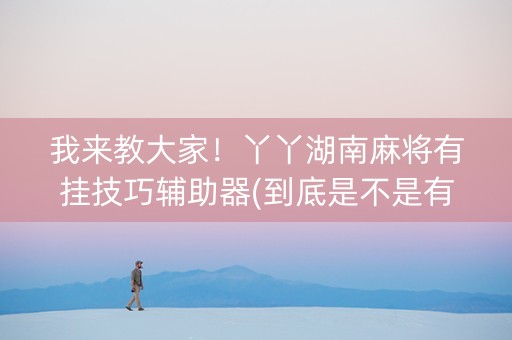 我来教大家！丫丫湖南麻将有挂技巧辅助器(到底是不是有挂)