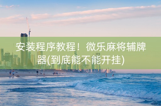 安装程序教程！微乐麻将辅牌器(到底能不能开挂)