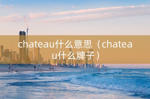 chateau什么意思（chateau什么牌子）