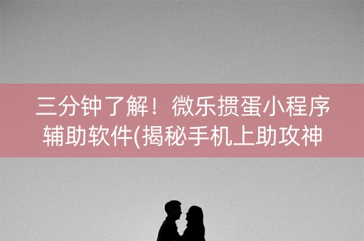 三分钟了解！微乐掼蛋小程序辅助软件(揭秘手机上助攻神器)