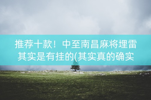 推荐十款！中至南昌麻将埋雷其实是有挂的(其实真的确实有挂)