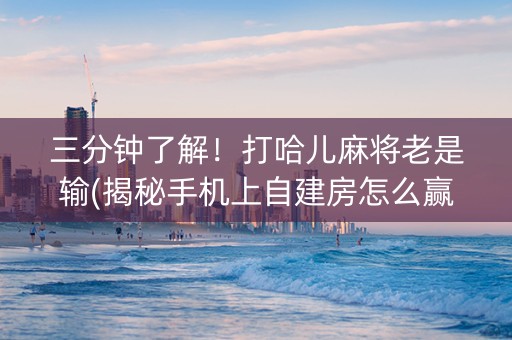 三分钟了解！打哈儿麻将老是输(揭秘手机上自建房怎么赢)