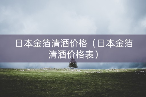 日本金箔清酒价格（日本金箔清酒价格表）
