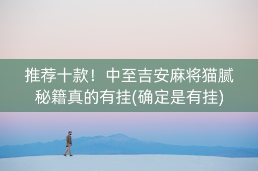 推荐十款！中至吉安麻将猫腻秘籍真的有挂(确定是有挂)