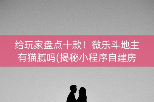 给玩家盘点十款！微乐斗地主有猫腻吗(揭秘小程序自建房怎么赢)