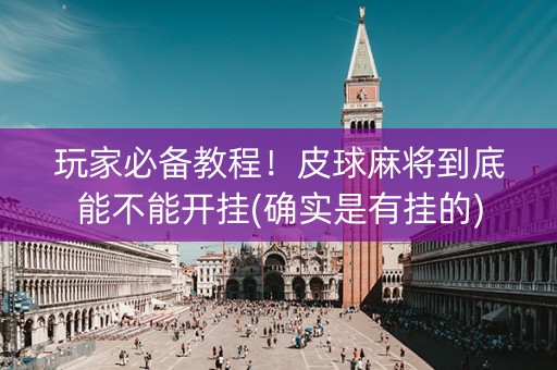 玩家必备教程！皮球麻将到底能不能开挂(确实是有挂的)