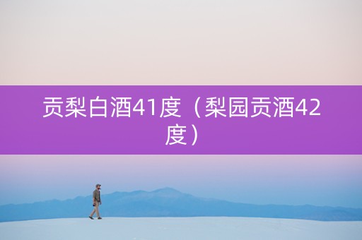 贡梨白酒41度（梨园贡酒42度）