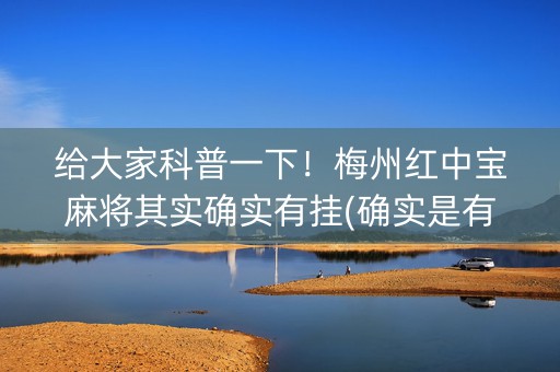 给大家科普一下！梅州红中宝麻将其实确实有挂(确实是有挂)