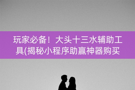 玩家必备！大头十三水辅助工具(揭秘小程序助赢神器购买)