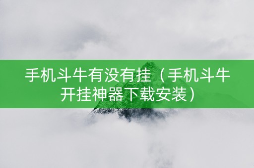 手机斗牛有没有挂（手机斗牛开挂神器下载安装）