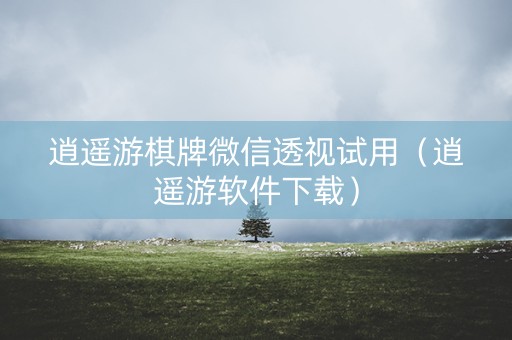 逍遥游棋牌微信透视试用（逍遥游软件下载）