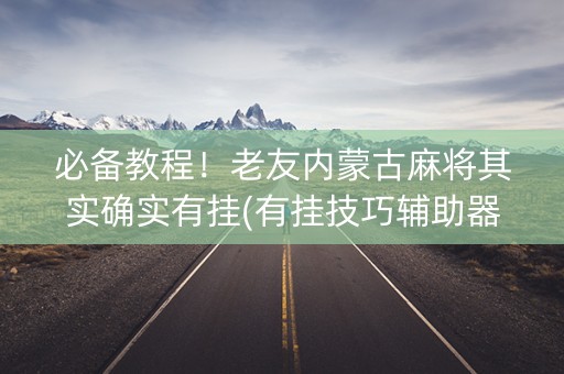 必备教程！老友内蒙古麻将其实确实有挂(有挂技巧辅助器)