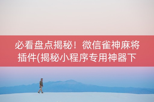 必看盘点揭秘！微信雀神麻将插件(揭秘小程序专用神器下载)