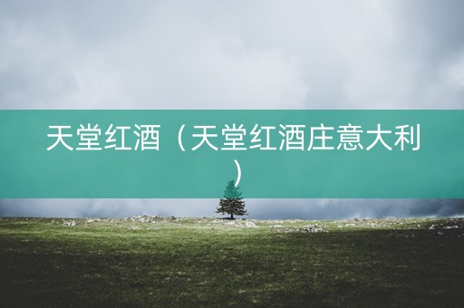 天堂红酒（天堂红酒庄意大利）