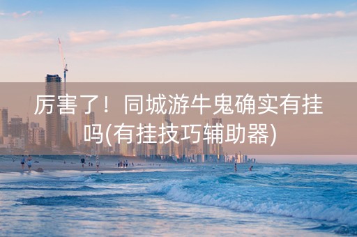厉害了！同城游牛鬼确实有挂吗(有挂技巧辅助器)