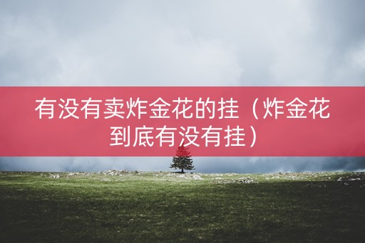 有没有卖炸金花的挂（炸金花到底有没有挂）
