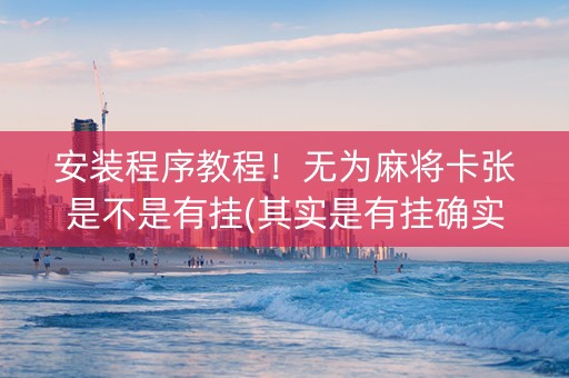 安装程序教程！无为麻将卡张是不是有挂(其实是有挂确实有挂)