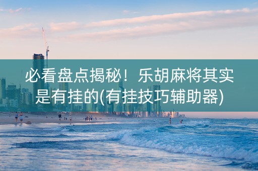 必看盘点揭秘！乐胡麻将其实是有挂的(有挂技巧辅助器)