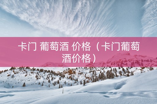 卡门 葡萄酒 价格（卡门葡萄酒价格）