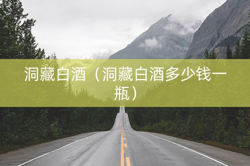 洞藏白酒（洞藏白酒多少钱一瓶）