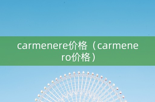 carmenere价格（carmenero价格）