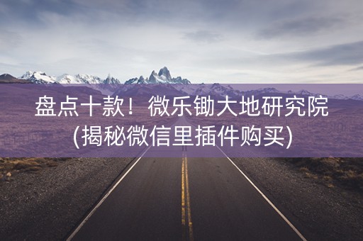 盘点十款！微乐锄大地研究院(揭秘微信里插件购买)