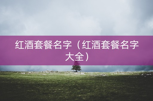 红酒套餐名字（红酒套餐名字大全）
