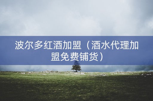 波尔多红酒加盟（酒水代理加盟免费铺货）