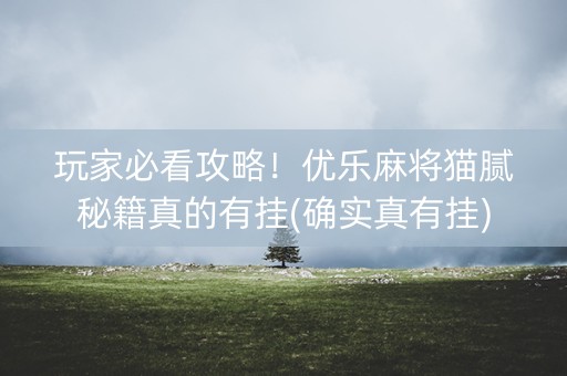 玩家必看攻略！优乐麻将猫腻秘籍真的有挂(确实真有挂)